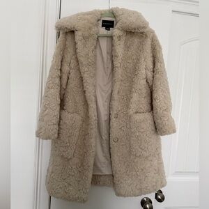 Club Monaco Cream Teddy Jacket
